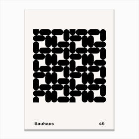 Geometric Bauhaus Poster B&W 49 Canvas Print