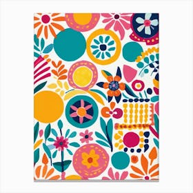 Bright Floral Pattern Canvas Print