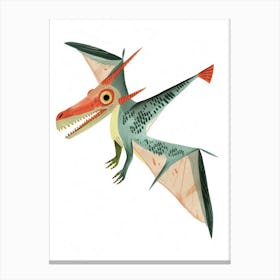 Pteranodon Dinosaur Cute Watercolour 2 Canvas Print