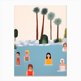 Fancy Los Angeles California, Tiny People And Illustration 3 Canvas Print