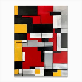 Red, Yellow And Black 1 Canvas Print