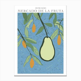 Mercado De La Fruta Avocado Illustration 4 Poster Canvas Print