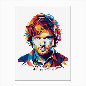 Ed Sheeran 03 Portrait Music Icon Style WPAP Pop Art Canvas Print