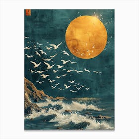 Chinese Seagulls Canvas Print