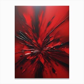 Abstract Red Painting Canvas Print