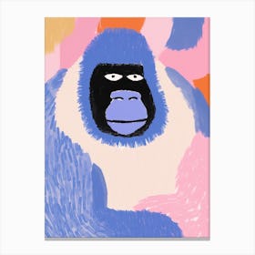 Playful Illustration Of Gorilla For Kids Room 3 Canvas Print