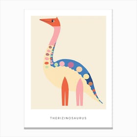 Nursery Dinosaur Art Therizinosaurus Poster Canvas Print