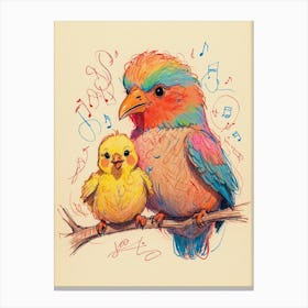 Colorful Birds 2 Canvas Print