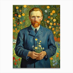 Portrait Of Vincent Van Gogh Canvas Print