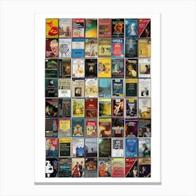 Opera Music Print - Retro Cassette Covers Canvas Print