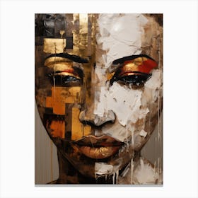 Gold And Black 3 Canvas Print