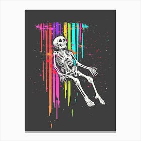 Rainbow Skeleton 5 Canvas Print