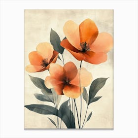 Orange Poppies 4 Canvas Print