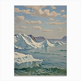 Icebergs In The Arctic Canvas Print