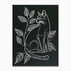 Bengal Cat Minimalist Illustration 1 Canvas Print