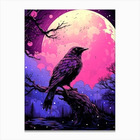 Crow On A Tree Canvas Print