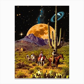 Cowboys In Space Canvas Print