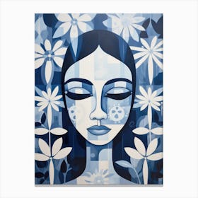 'Blue Flower' 1 Canvas Print