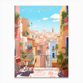 Valencia Spain 4 Illustration Canvas Print