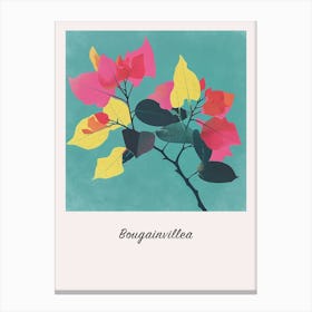 Bougainvillea 1 Square Flower Illustration Poster Canvas Print