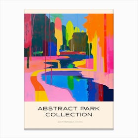 Abstract Park Collection Poster Battersea Park London 4 Canvas Print