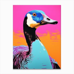 Andy Warhol Style Bird Canada Goose 2 Canvas Print