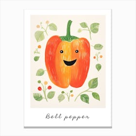 Friendly Kids Bell Pepper 1 Poster Canvas Print