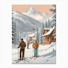 Retro Apres Ski Vintage Artwork (9) Canvas Print