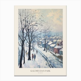 Winter City Park Poster Kalemegdan Park Belgrade Serbia 6 Canvas Print