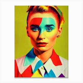 Rooney Mara Colourful Pop Movies Art Movies Canvas Print
