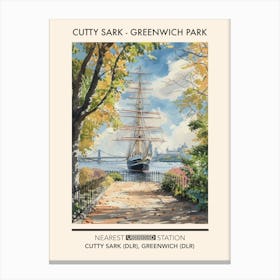 Cutty Sark (Greenwich Park) London Parks Garden 4 Canvas Print