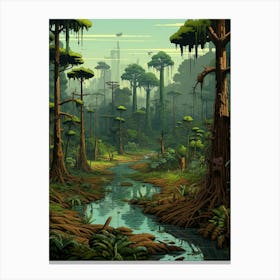 Congo Basin Pixel Art 3 Canvas Print