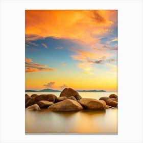 Sunset At The Beach 14 Canvas Print