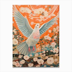 Pigeon 3 Detailed Bird Painting Canvas Print