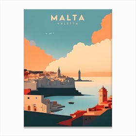 Valetta Malta Travel Canvas Print