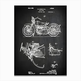 Motorcycle Print Motor Cycle Patent Print Vintage Motorcycle Decor Harley Poster Davidson Art Vm5511 Canvas Print