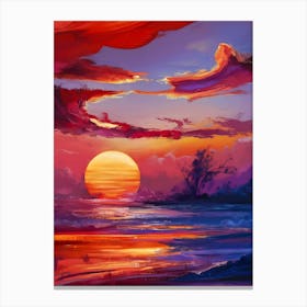 Sunset Painting 1 Canvas Print