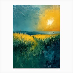 Sunset In The Meadow 1 Canvas Print