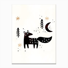 Little Winter Fox Canvas Print