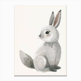 Silver Fox Rabbit Kids Illustration 1 Canvas Print