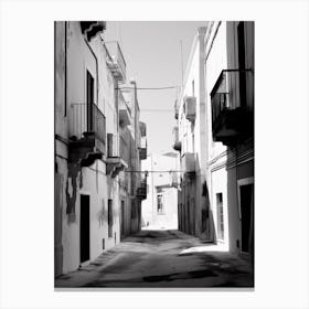 Alghero, Italy, Black And White Photography 2 Canvas Print