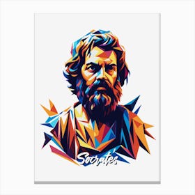 Socrates 03 Portrait WPAP Pop Art Canvas Print