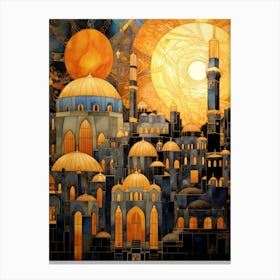 Hagia Sophia Ayasofya Pixel Art 5 Canvas Print
