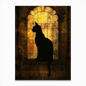 Cat In The Window 5 Canvas Print