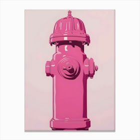 Pink Fire Hydrant Canvas Print