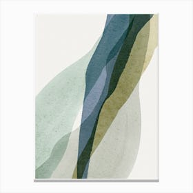 Blue and Green Abstract Canvas Print