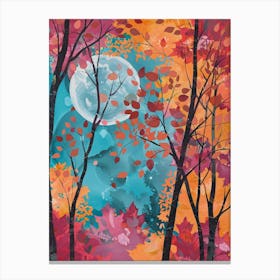 Moonlight In The Trees Canvas Print