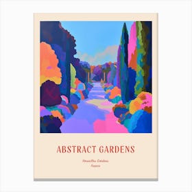 Colourful Gardens Versailles Gardens France 2 Red Poster Canvas Print