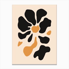 Black And Orange Flower Toile