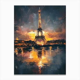 Eiffel Tower Modern 3 Canvas Print